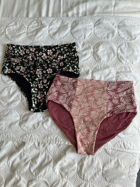 Women’s bohme Print High-Waist Swim Bottoms (Set of 2)